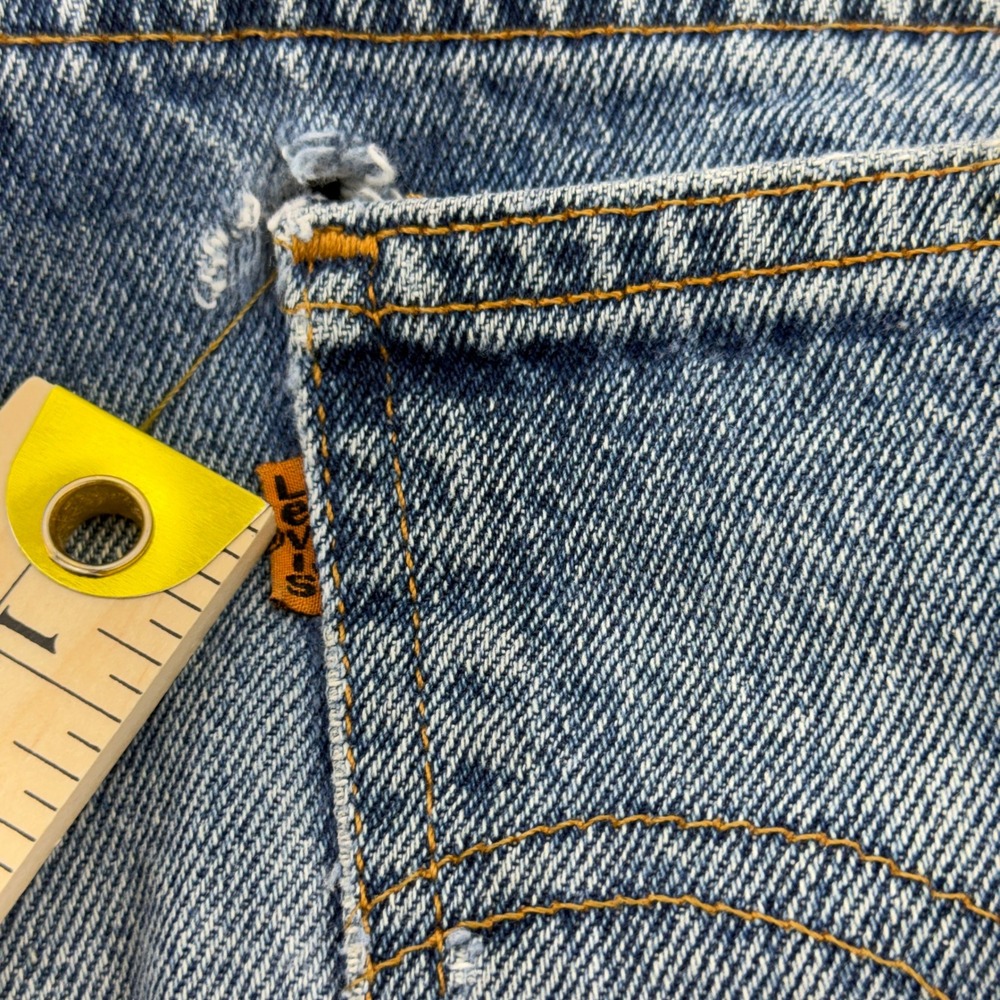 Vintage Levis 560 Orange Tab Jeans Mens 36x34 Blue Loose Fit Tapered USA Made - Picture 3 of 15